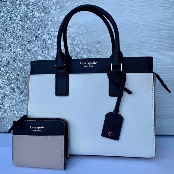 kate spade Handbags - KATE SPADE Cameron MD Leather Satchel / Wallet Set